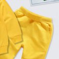 thumbnail image 4 of TOWED22 Toddler Baby Boy Fall Winter Outfit Waffle Solid Color Long Sleeve Sweatshirts Stretch Jogger Pants Newborn Clothes Set(Blazer,9-10 Y), 4 of 6