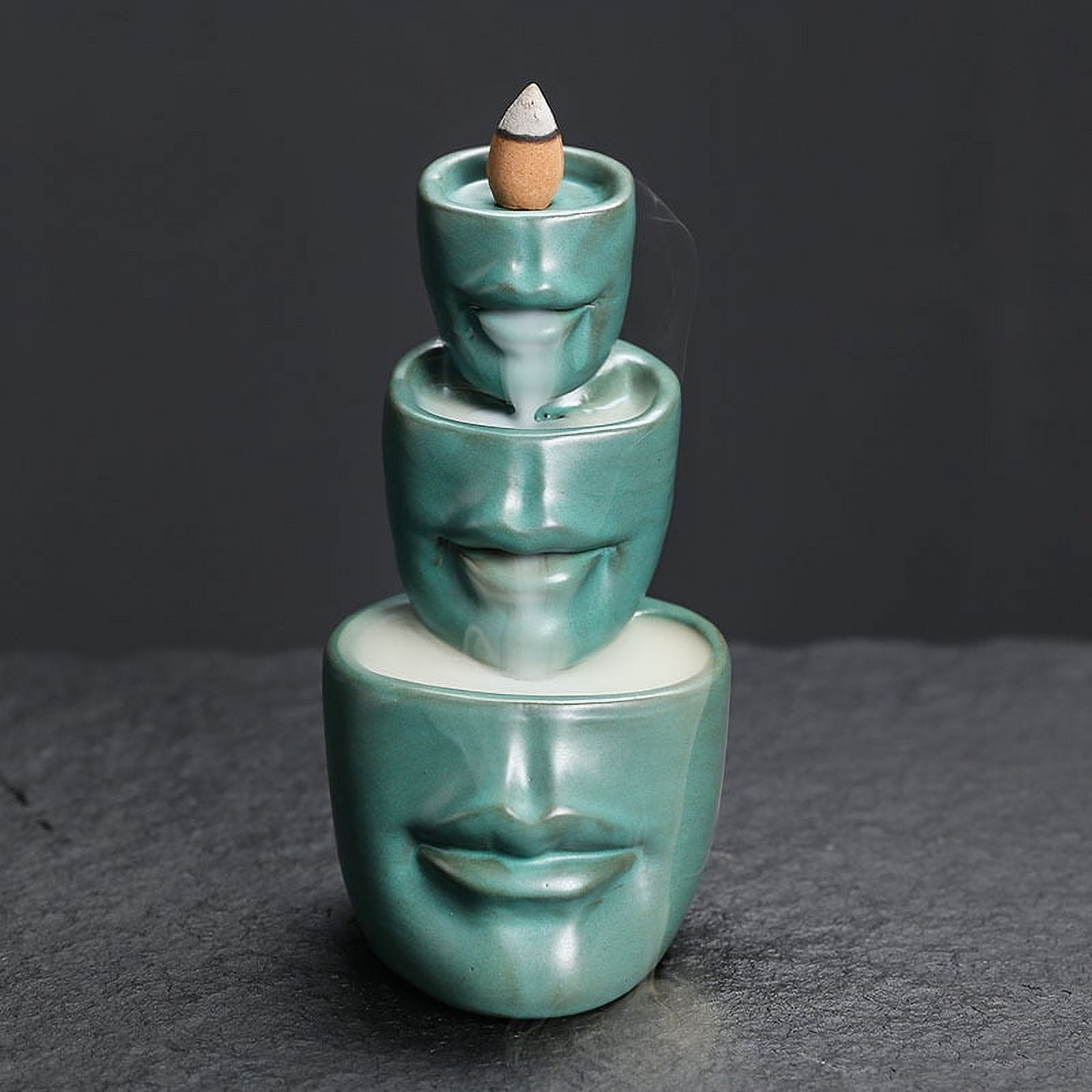 Creative European Style Facial Backflow Incense Burner Smoke Artistic Incense Holder Home Decoration Crafts Accessories