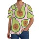 thumbnail image 1 of Balery Cute Avocado Camisa Casual de Manga Corta con Botones para Hombre, Texturizada, Estilo Cubano, para Playa, Verano-X-Large, 1 of 5