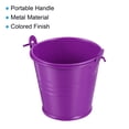thumbnail image 5 of 2"x2" Small Metal Bucket Colorful Buckets Cute Candy Tiny Decorative Pails with Handles Purple 3 Pack, 5 of 7