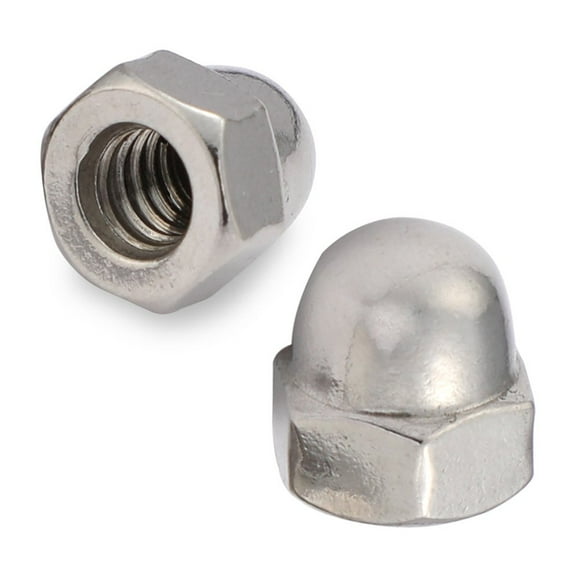 M10-1.5 Metric Acorn Cap Nuts Dome Head Nuts, Stainless Steel 18-8 (304), Plain Finish, 10 PCS