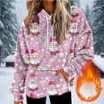 thumbnail image 2 of Enjoytime Hoodies for Women Christmas Cute Printed Long Sleeve Sweatshirt Fall Winter Warm Loose Casual Pullover Hoodie Pink M, 2 of 6
