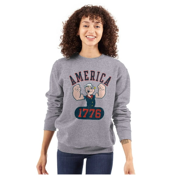 Popeye The Sailor Man America 1776 Sweatshirt for Men or Women Brisco Brands S