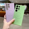 thumbnail image 5 of Magnetic Case for Galaxy S21 Plus Case[Compatible with Magsafe] Liquid Silicone Slim TPU Bumper Shockproof Full Camera Lens Protective Cover Phone Case for Samsung Galaxy S21 Plus Purple, 5 of 10