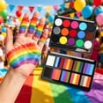 thumbnail image 4 of WSZZL Washable Face Paint Kits for Beginners, Complete with Brushes, Stencils, Sponges, and Glitter Stickers, Perfect for Parties and Events, Ideal for Creative Expression and Family Fun, 4 of 7