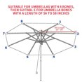 thumbnail image 3 of TOPRenddon 10 FT 8 Rib Umbrella Canopy Replacement, Umbrella Replacement Cover Top Outdoor Canopy Market Deck Yard Patio Garden Sunshade(Excluding Umbrella Racks), 3 of 4