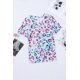 thumbnail image 1 of ABPHQTO Top de mujer con cuello de pico y tiras multicolor con estampado animal, 1 of 5