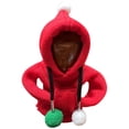 thumbnail image 2 of Sudadera con capucha para palanca de cambios de coche, camisa con perilla divertida, suéter (bola de piel), color rojo, 2 of 2