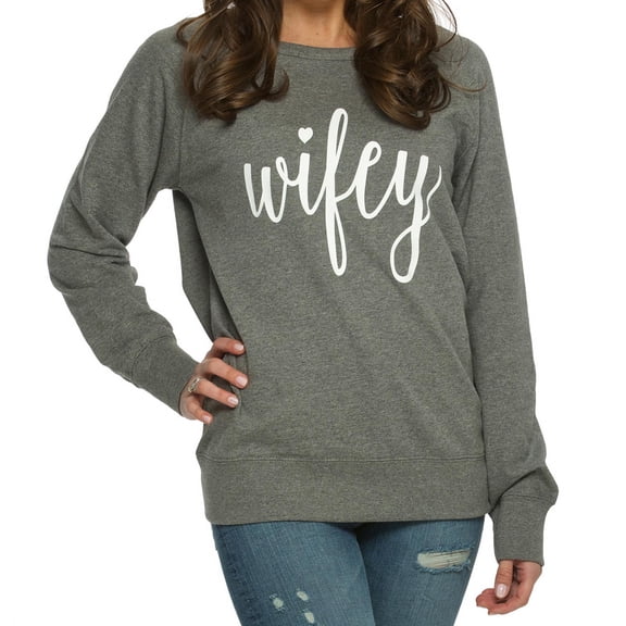 Women's Wifey Sweatshirt, Wife Sweatshirt, Wifey Sweater, Just Married, Honeymoon Bride Wedding Wife Bridal Shower Gift