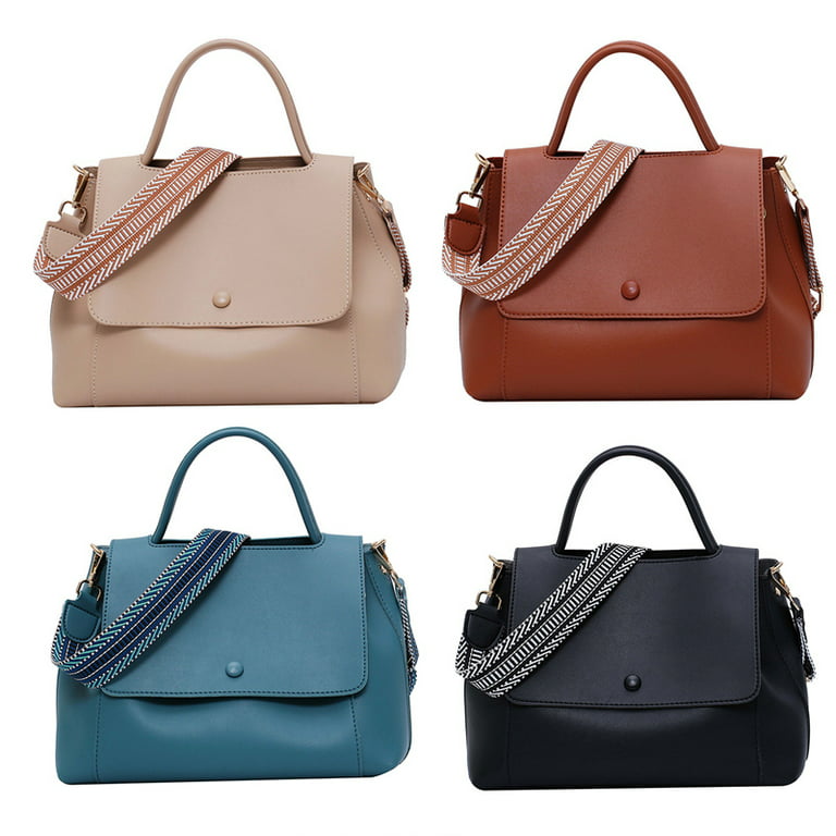 Women Crossbody Bag Leather Large Capacity Totes High Quality Simple Wide  Strap Satchel Shoulder Bags For Women Casual Handbag