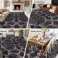 thumbnail image 5 of 5'x7' Area Rugs, Boho Black Blue Indoor Outdoor Area Rug for Living Room Bedroom, Modern Abstract Geometric Retro Washable Bathroom Rugs Kitchen Floor Carpet Mats Home Decor Aesthetic, 5 of 8