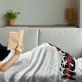 thumbnail image 3 of Hockey Soft Flannel Fleece Throw Blanket, Artwork of a Goalie Playing Sports Passionate Professional Game Theme, Cozy Plush for Indoor and Outdoor Use, 70" x 90", Multicolor, by Ambesonne, 3 of 5