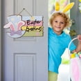 thumbnail image 5 of Clearance Items Happy Easter Wooden Hanging Sign, Colorful Eggs and Bunny Door Decoration, 7.8” Rustic Easter Wreath Sign for Front Door, Perfect for Spring Holiday Decor, 5 of 9