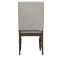 thumbnail image 6 of Weston Home Patterson Dark Oak Finish Upholstered Dining Chairs, Gray Linen (Set of 2), 6 of 6