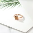 thumbnail image 4 of Gem Stone King 1.50 Ct Oval Brown Tiger Eye 18K Rose Gold Plated Silver Ring, 4 of 4