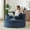 Blue, variant on Corduroy Round Chair with Sponge and Spring Support - Use Plush Comfort Seating for Apartment