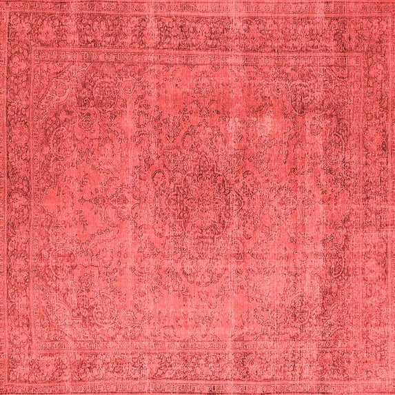 Ahgly Company Indoor Square Oriental Red Industrial Area Rugs, 6' Square