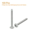 thumbnail image 3 of ST3x30x7mm Phillips Pan Head Self-tapping Screw with Washer, 100pack 304 Stainless Steel Wood Screw (Silver), 3 of 6