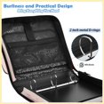 thumbnail image 4 of Vibrant Wildflowers (2) Printed Zipper Binder with Handle&Shoulder Strap 2 inch 3 Ring 500+300 Sheet Capacity File Folder Organizer, 4 of 8