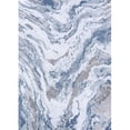 thumbnail image 1 of Couristan 51610505022710U 2 ft. 2 in. x 7 ft. 10 in. Serenity Abstract Marble Power Loomed Rectangle Runner Rug - Gray & Opal, 1 of 1
