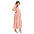 thumbnail image 3 of Yesfashion Floral Print V Neck Maternity Dress Baby Shower Photoshoot Smocked Flutter Sleeve Split A Line Dress, 3 of 5