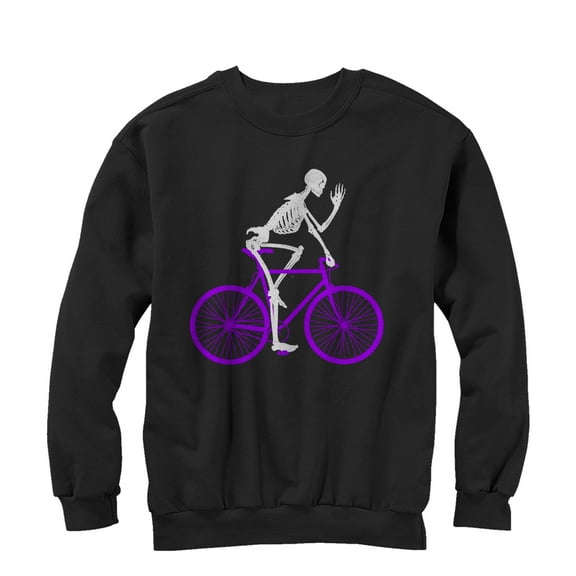 Men's Lost Gods Skeleton Bicycle  Sweatshirt Black Large