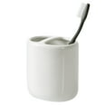 Mainstays Basic Ceramic Toothbrush Holder Arctic White