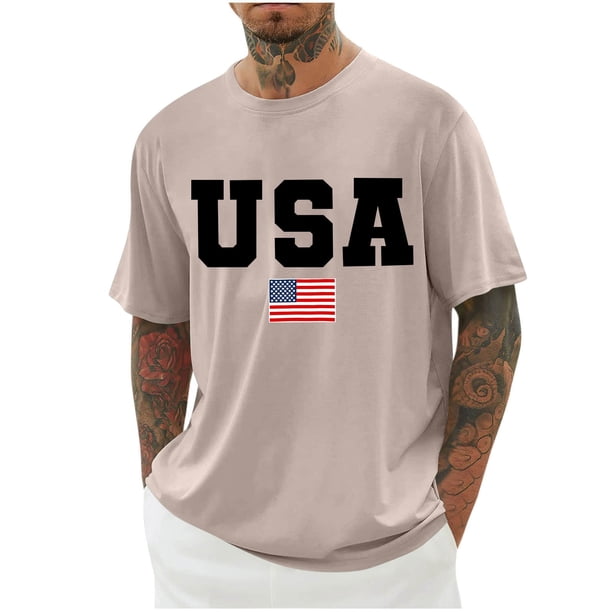 Camisas de Manga Larga para Hombres Imprimir Cuello Redondo Manga Corta Blusa Algodón Lino Poliéster, Camisa de Moda Casual para Hombres