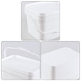 thumbnail image 3 of Morcte 3 Gallon White Rectangular Food Bucket Pail with Lid, Set of 4 Plastic Square Utility Bucket with Lid and Handle for Multipurpose, 3 of 7