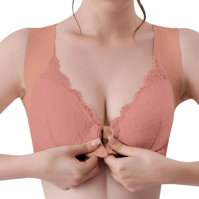 Front Closure Bra For Womens Lace Comfort Wireless Full Coverage Womans Sleep Bra