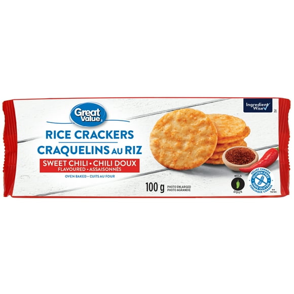 Craquelins au riz assaisonnés au chili doux Great Value