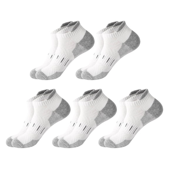 MVRLSH Socks Athletic Casual Breathable Color Short Sport Basketball Socks 5PC