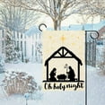 thumbnail image 5 of Oh Holy Night Traditional Christmas Burlap Garden Flag 12.5x18 Star of Bethlehem Xmas Shining Star Winter Snow Double Sided Outdoor Flag Banner Rustic Farmhouse Garden Yard House Decorations, 5 of 6