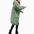 thumbnail image 5 of Towmus Long Teddy Fleece Coats for Women Clearance Full Zip Winter Warm Soft Fluffy Long Sleeve Hooded Jackets Casual Loose Overcoat Cardigan Outwear, 5 of 6