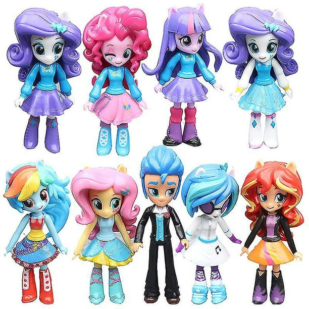 9pcs My Little Pony Equestria Girls Figures 12cm Monster High Dolls 