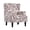 M-Rococo Plum, variant on Wingback Accent Chair with Nailhead Trim & Retro Wood Legs,Morden ArmChair for Living Room-Rococo Plum