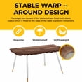 thumbnail image 4 of Retro Wood Grain Table Cloths for 8 Foot Rectangle Tables, Rustic Farmhouse Wooden Board Brown Patio Waterproof Elastic Fitted Tablecloths, Washable Rectangular Table Cover for Camping, 4 of 8