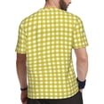 thumbnail image 2 of Wukai Yellow Checkboard Print Men's Short-Sleeved Mesh T-Shirt,Quick-Dry Short Sleeve Workout T-Shirt-6X-Large, 2 of 8