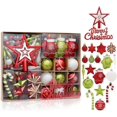 thumbnail image 2 of GOGRANT 70PCS Christmas Hanging Balls, Christmas Tree Balls Ornaments Shatterproof Plastic Decorative, Perfect for Holiday Christmas Decor, 2 of 6
