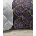 thumbnail image 3 of Flower Down Alternative Comforter, Circular Artwork Mehendi Blossoms Tranquillity Eastern Society Floral Mosaic Diagram, Microfiber Quilt for All Season, 5 Sizes, Multicolor, by Ambesonne, 3 of 3