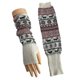 thumbnail image 1 of Teenagers Winter Half -finger Snowflake Print Mitten Knitted Touchscreen Gloves, 1 of 5
