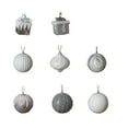 thumbnail image 2 of SCNOR 8 Pack Silver Hand-Painted Foam Christmas Ball Ornaments, 3.15 Inches - Hanging Decor for Christmas Tree, Party, Indoor Outdoor, 2 of 8