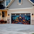 thumbnail image 5 of DAMAI Halloween Garage Door Decorations,13x5.9ft Creepy Cemetery Skeleton Dance Backdrop Halloween Garage Door Banner Cover Horror Night Forest Graveyard Background Spooky Party Decor, 5 of 6