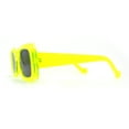 thumbnail image 3 of Mod Rectangle Minimal Pop Color Womens Sunglasses Yellow Solid Black, 3 of 4