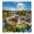 thumbnail image 3 of Ambesonne Cityscape Shower Curtain, Aerial Photo of Old Town, 69"Wx84"L, Multicolour, 3 of 3