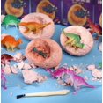 thumbnail image 1 of Juguetes de dinosaurio, kit de excavación de huevos de dinosaurio para niños, paquete de huevos sorpresa con 4 dinosaurios únicos, huevos de Pascua, regalos científicos de arqueología para niños y niñ, 1 of 5