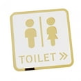 thumbnail image 4 of Letrero cuadrado de 12cm para baño, placa acrílica para baño, accesorios de arte de pared para oficina de negocios, restaurante, fácil de instalar Estilo B, 4 of 8