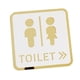thumbnail image 4 of Letrero cuadrado de acrílico para baño, 12 cm, accesorio para puerta, decoración Estilo B, 4 of 9