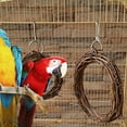 thumbnail image 6 of Visland Bird Swing, Round Shape Rattan Stable Hanging Cage Toys Molar Chew Perch Toy for Parrot Budgie Cockatiels Conures Finchs Little Parakeets, 6 of 8