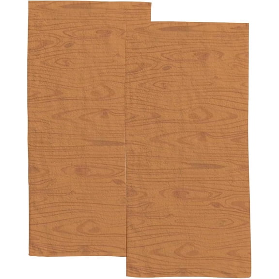 Soft Hand Fingertip Towels, 2 Pcs Face Bath Towels Brown Wood Texture Absorbent Washcloths for Bathroom Hotel Kitchen, 30"x15"
